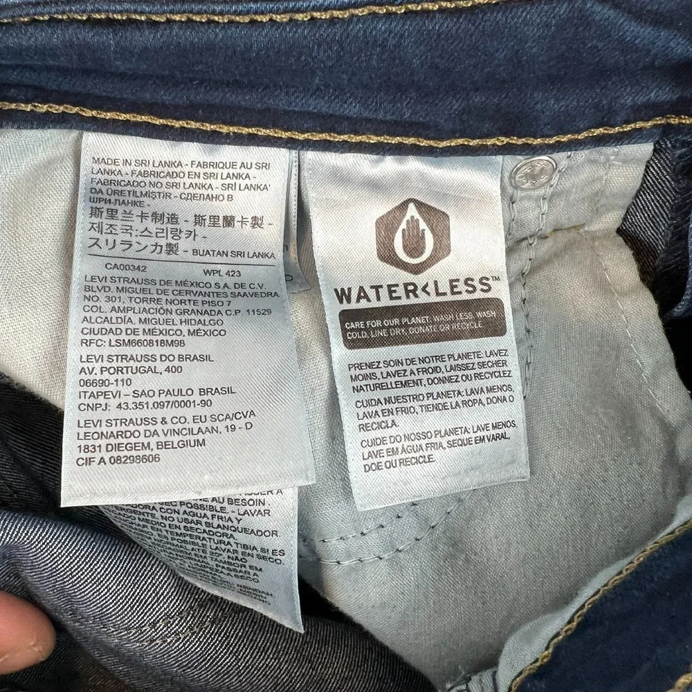 Levis‎ 711 Skinny Jeans Dark Wash Denim Classic Style Womens Size 28
